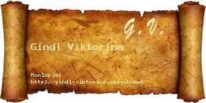 Gindl Viktorina névjegykártya